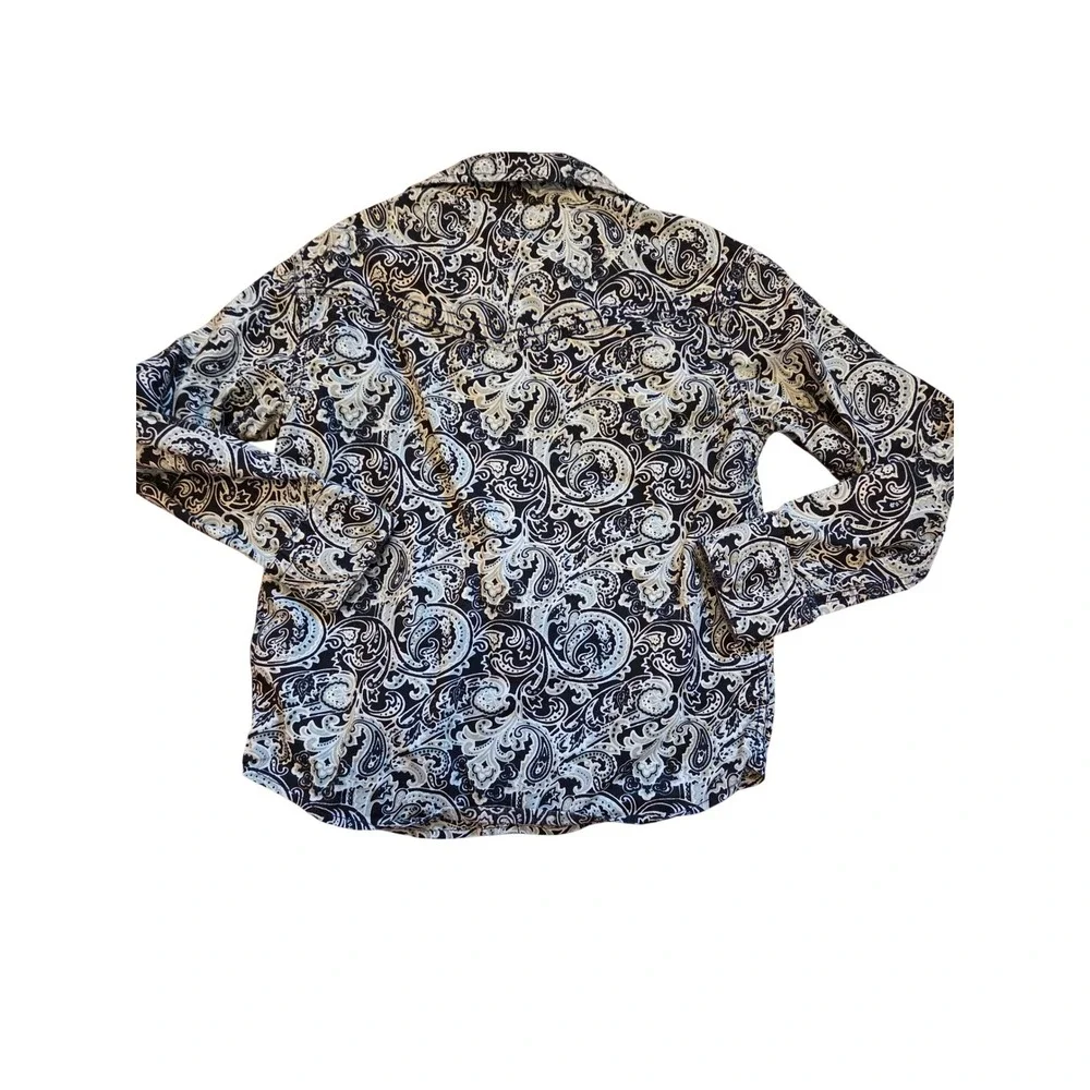 Cody James Authentic Western Apparel‎ Kids Long Sleeve Paisley Print Snap Shirt